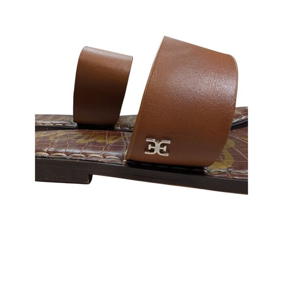 Sam Edelman Sandals Women's 7.5 Leather Slide Gorgene Summer Beach Boho Comfort - Picture 3 of 7